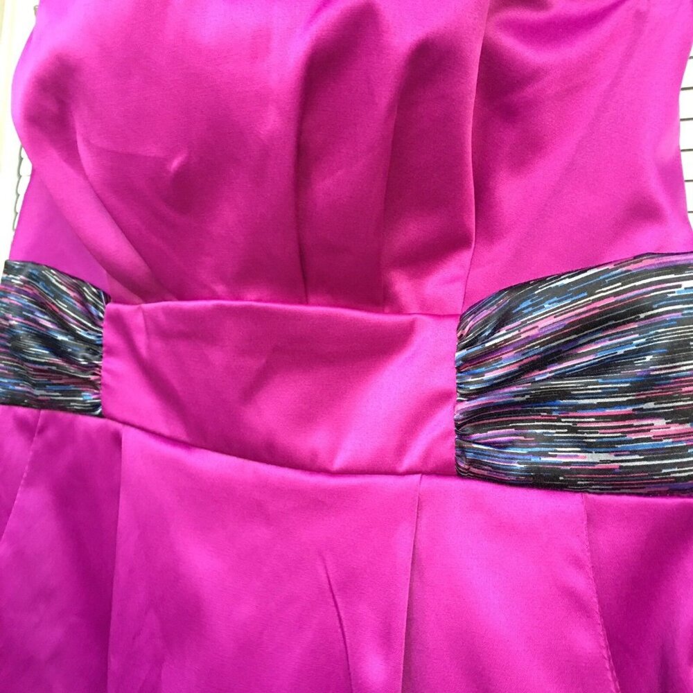 Akira Chicago Strapless Mini Dress Size M Fuchsia Purple Prom Sexy Club Stretchy - Picture 11 of 11